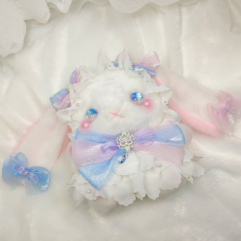 Pastel princess bunny plush bag - bag - bunny - handbags - kawaii - lolita