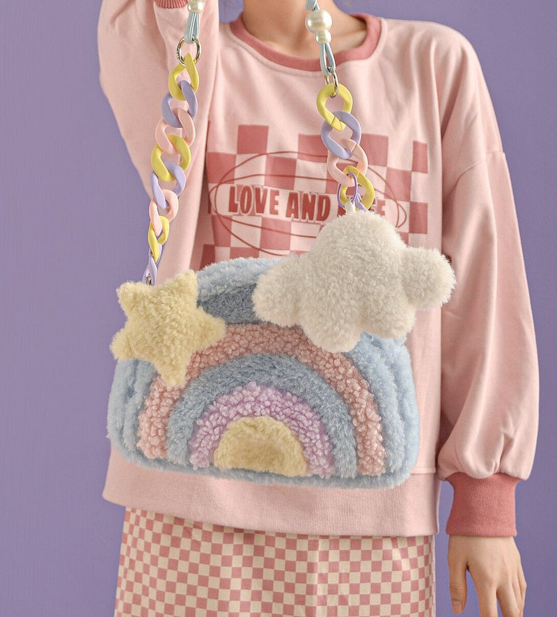 Pastel Rainbow Cloud Purse - bags, handbag, handbags, pride, purses Kawaii Babe