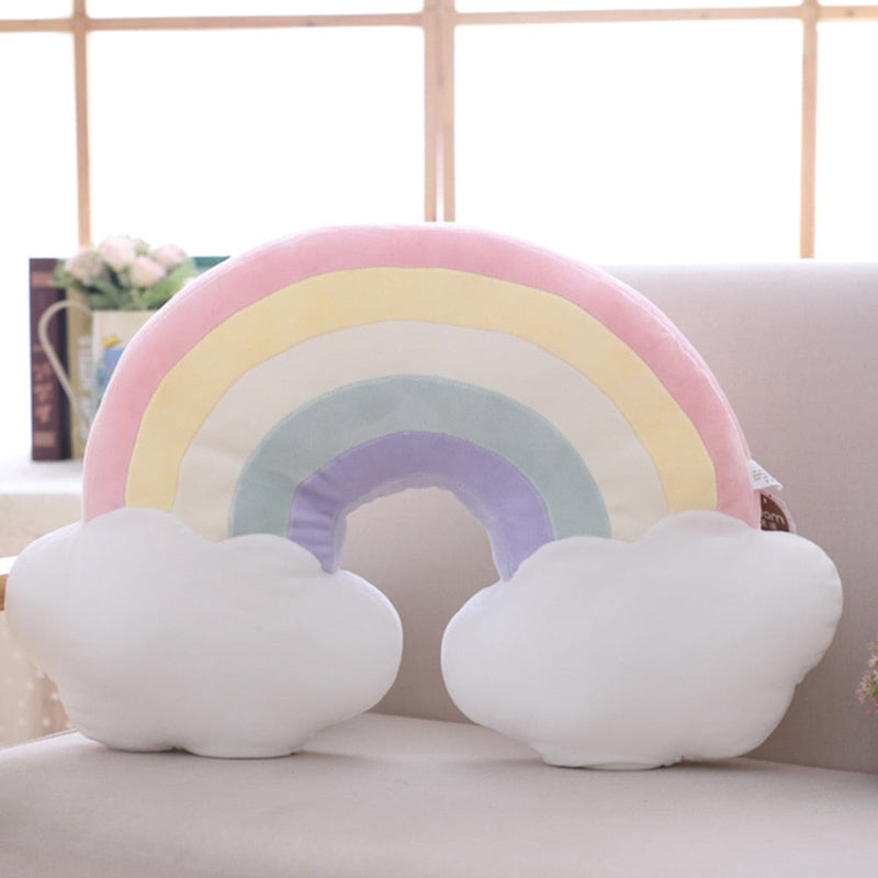 Pastel rainbow sky throw pillows - cushions - kawaii - pastel - pillows - plush