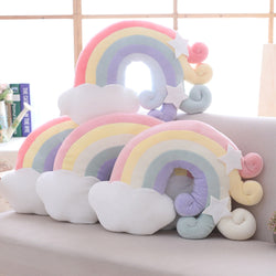 Pastel rainbow sky throw pillows - cushions - kawaii - pastel - pillows - plush