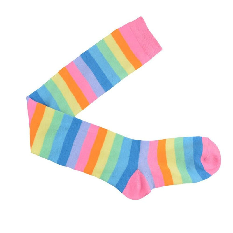 Pastel rainbow thigh highs - fairy kei - kawaii - fashion - knee highs - socks