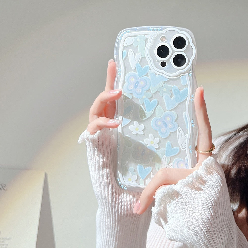 Pastel Spring Fluttering Butterfly iPhone Case Kawaii Babe Pastel Spring Fluttering Butterfly iPhone Case Kawaii Babe