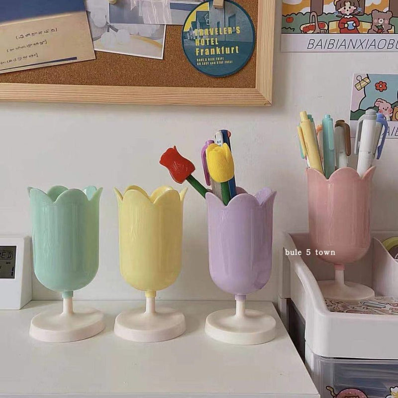 Pastel tulip pen holder - cups - home decor - decoration - tulips