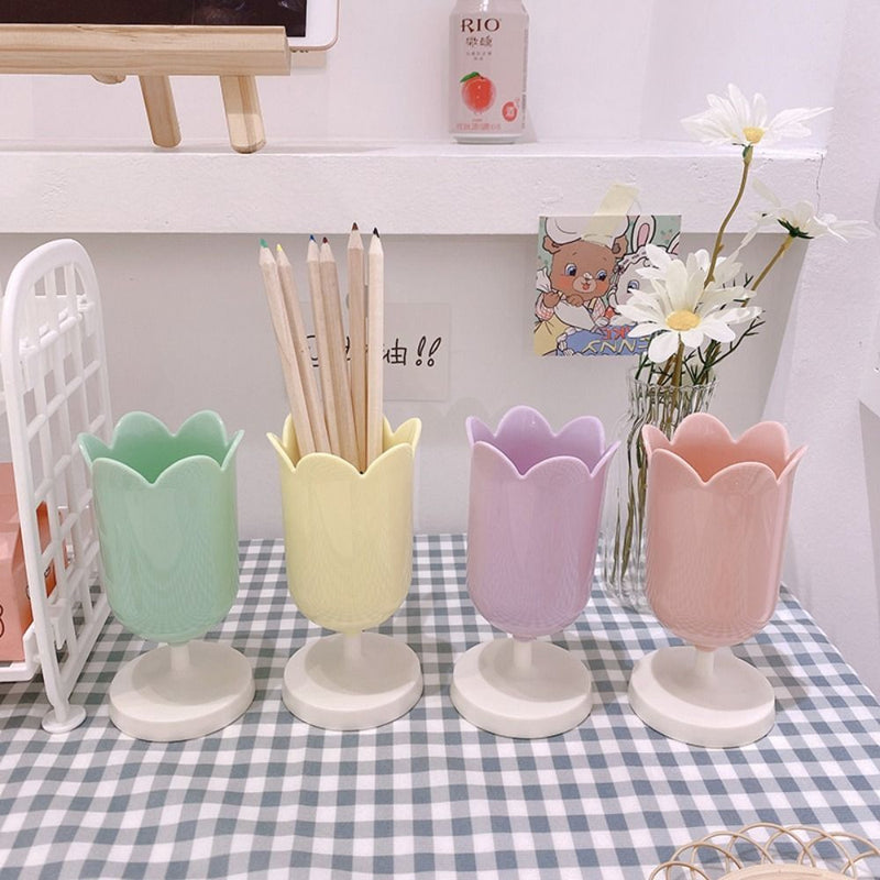 Pastel tulip pen holder - cups - home decor - decoration - tulips