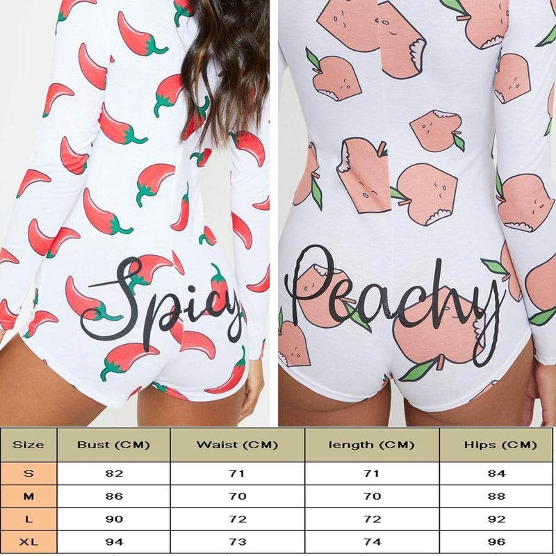 Kawaii peachy babe cozy cotton onesie bodysuit