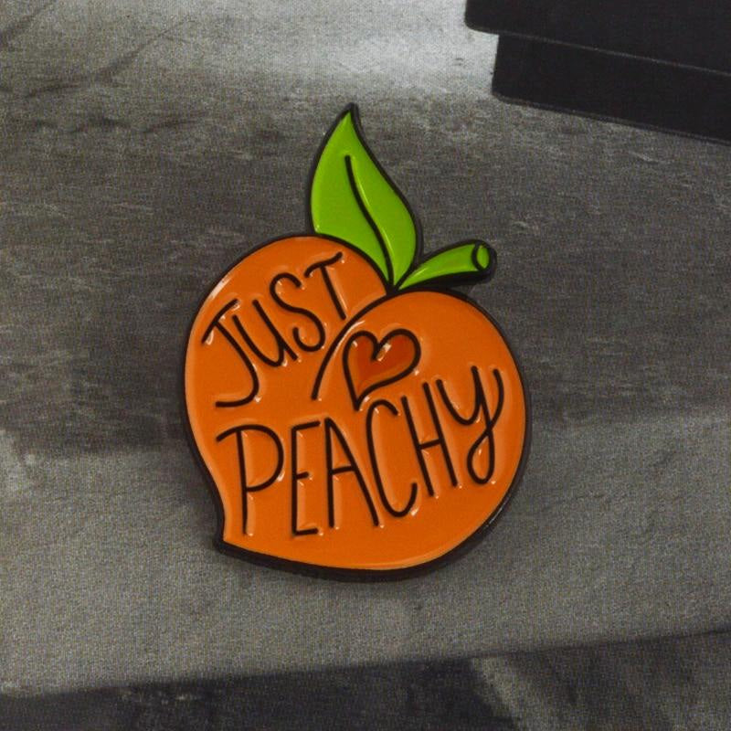 Just peachy pin - brooch - brooches - enamel pins - lapel pin