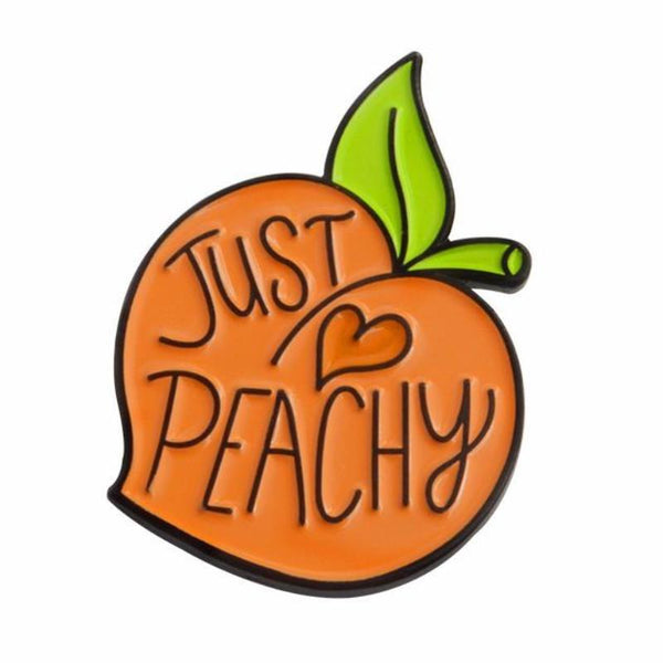 Just peachy pin - brooch - brooches - enamel pins - lapel pin