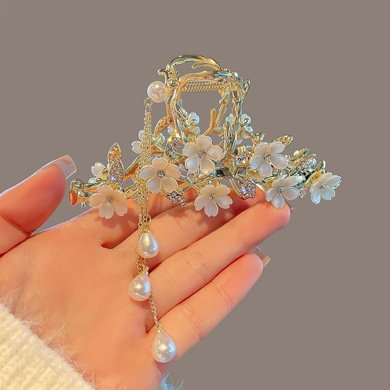 Pearl floral hair claw clip - floral - flower - flowers - hair - claw