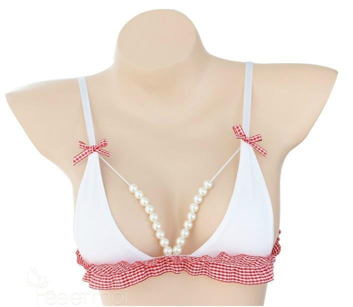 Pearls & frills lingerie set - bra - bralette - lingerie - panties - panty