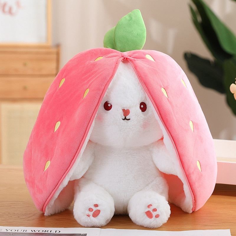 Peekaboo bunny fruit plush - bunny - carrot - fruit - fruity - plush