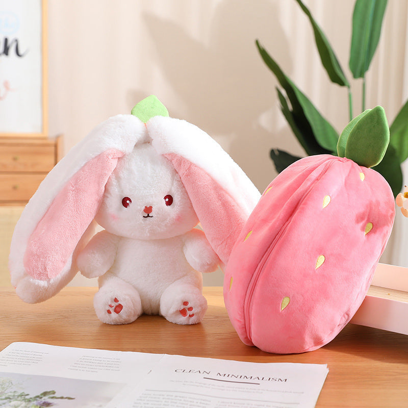 Peekaboo bunny fruit plush - bunny - carrot - fruit - fruity - plush