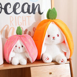 Peekaboo bunny fruit plush - bunny - carrot - fruit - fruity - plush