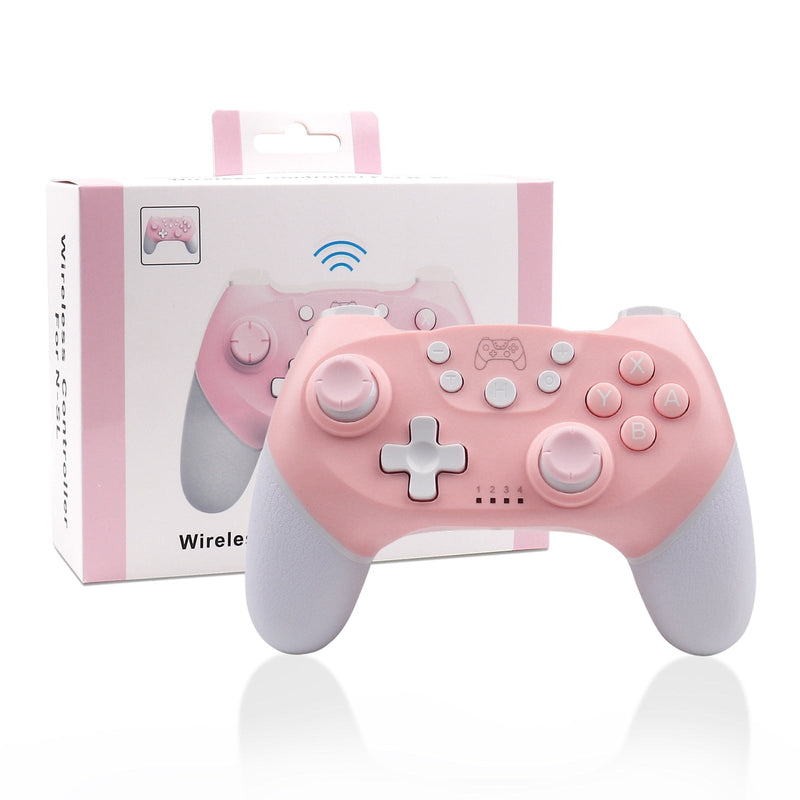 Pink bluetooth game controller for pc/switch - animal crossing - controller