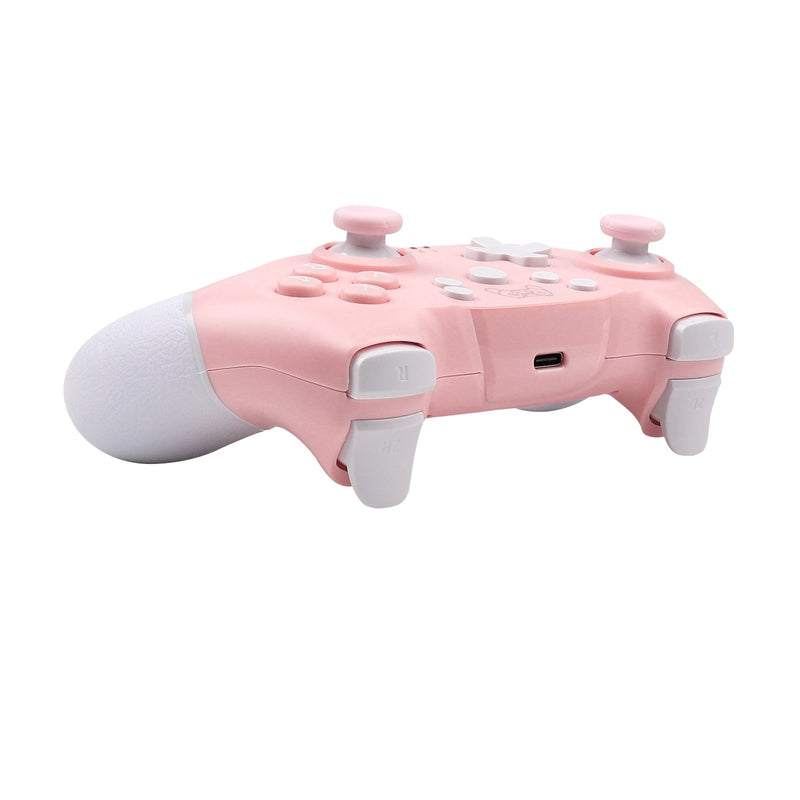 Pink bluetooth game controller for pc/switch - animal crossing - controller