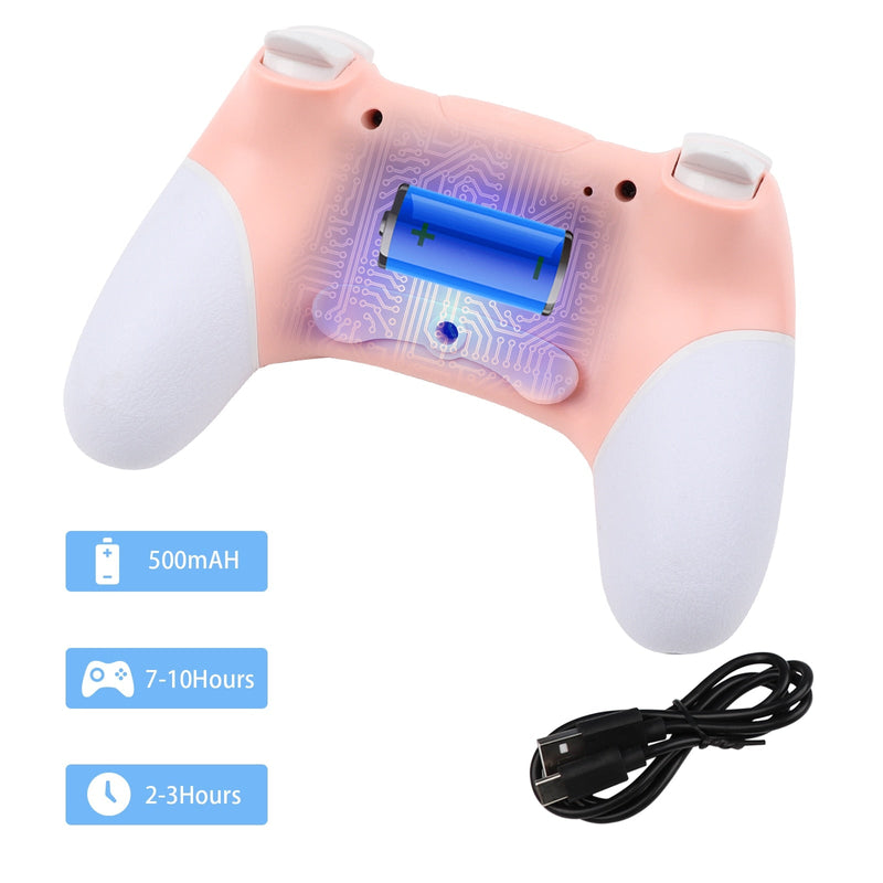 Pink bluetooth game controller for pc/switch - animal crossing - controller