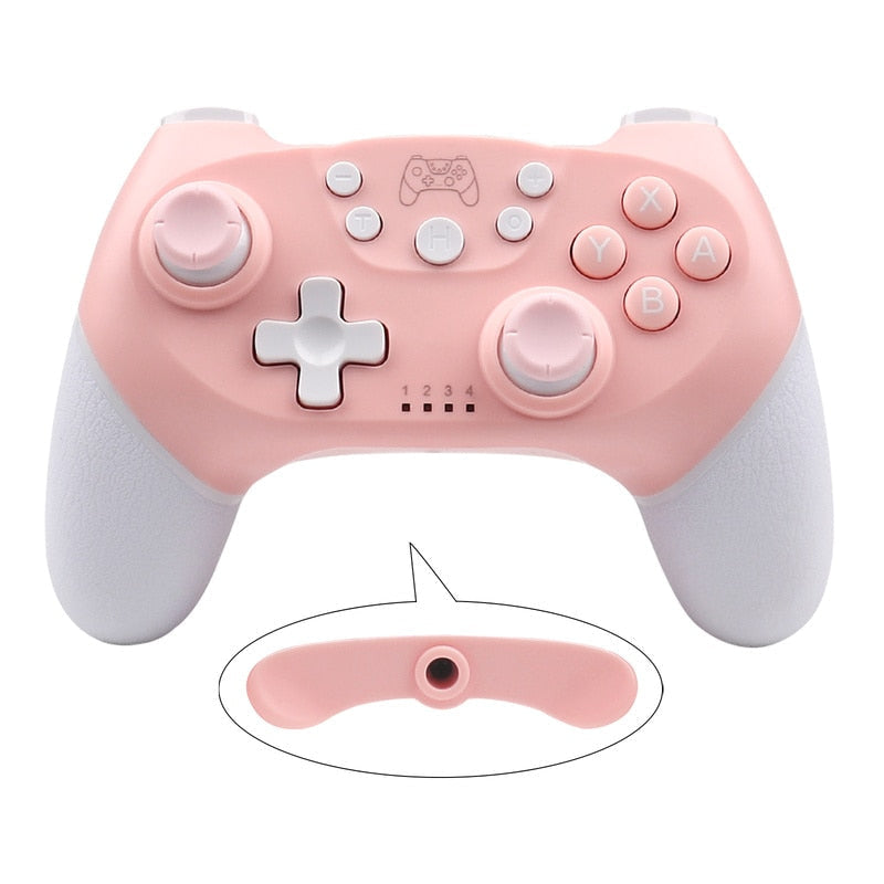 Pink bluetooth game controller for pc/switch - animal crossing - controller