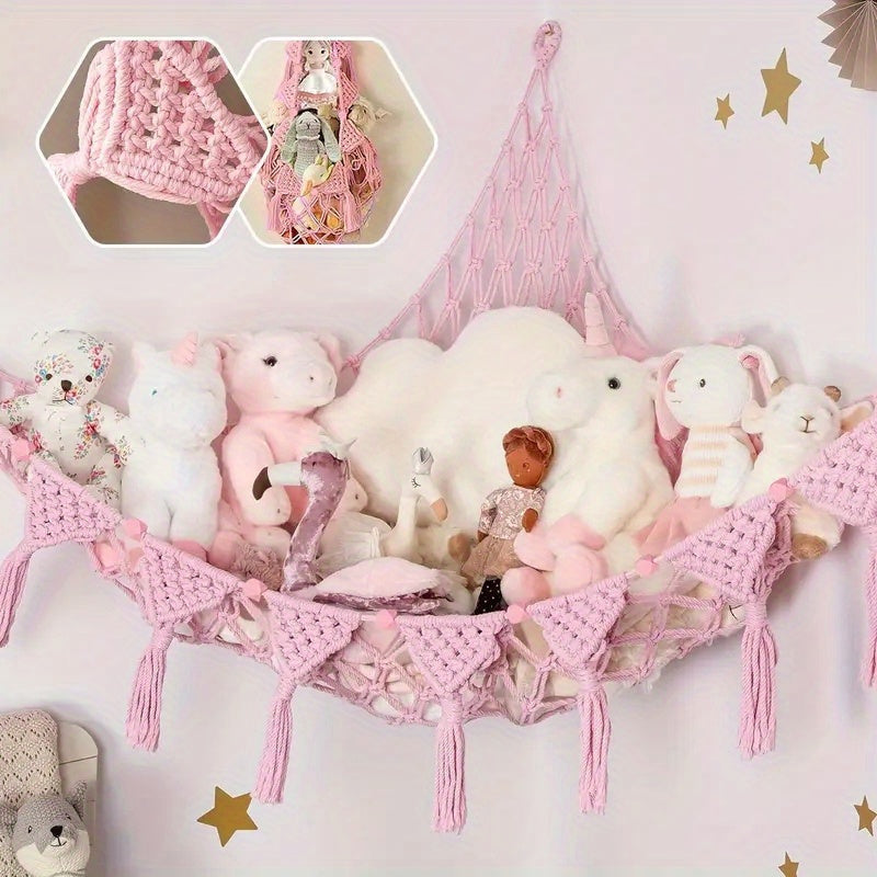 Pink Plushie Storage Hammock