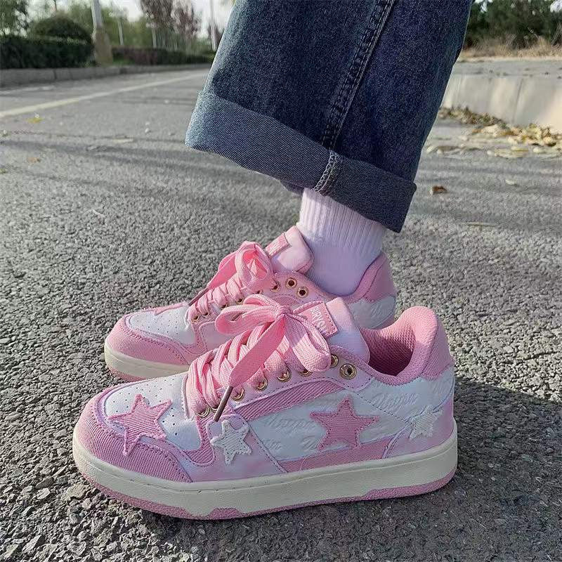 Pink star girl sneakers - footwear - kawaii - pink - shoe - shoes