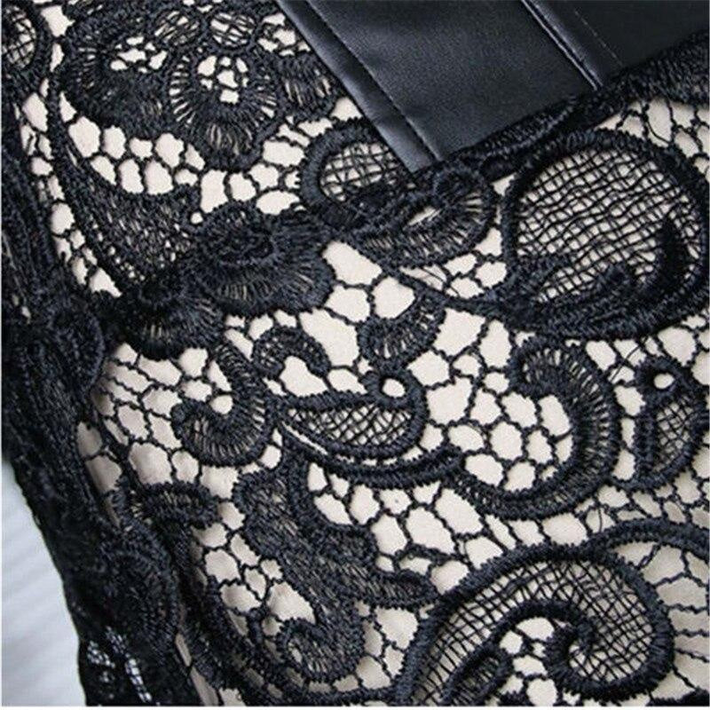 Black Pleather Vegan Leather Dress Corset Plus Size