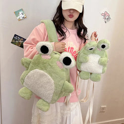 Plush froggy backpack - backpack - bags - frog - kawaii - plush