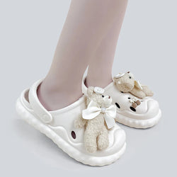 Plush teddy clogs - bear - crocs - plush - sandals - shoes