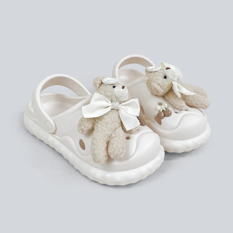 Plush teddy clogs - bear - crocs - plush - sandals - shoes