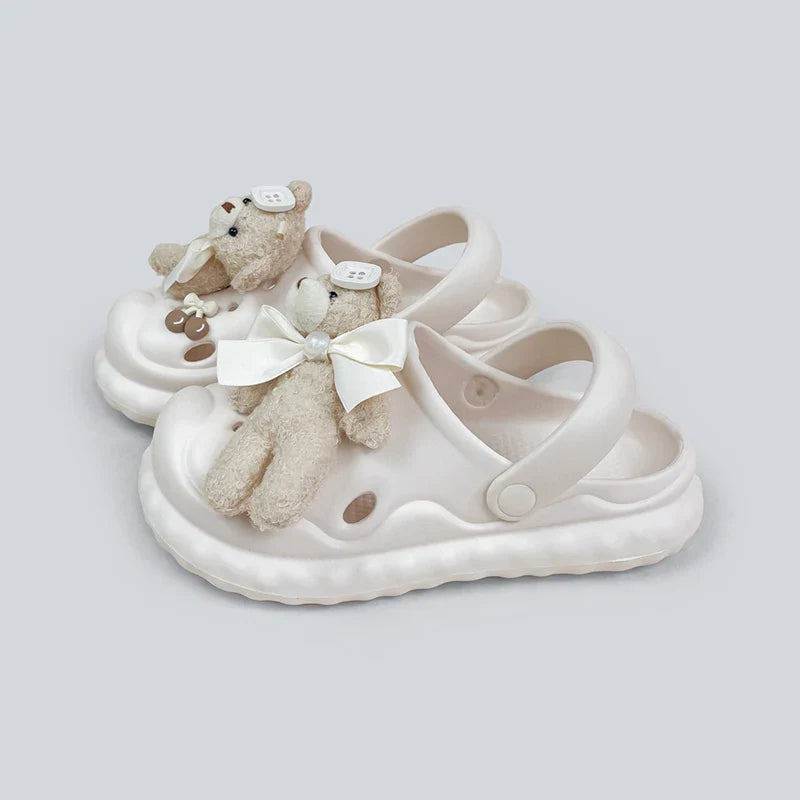 Plush teddy clogs - bear - crocs - plush - sandals - shoes