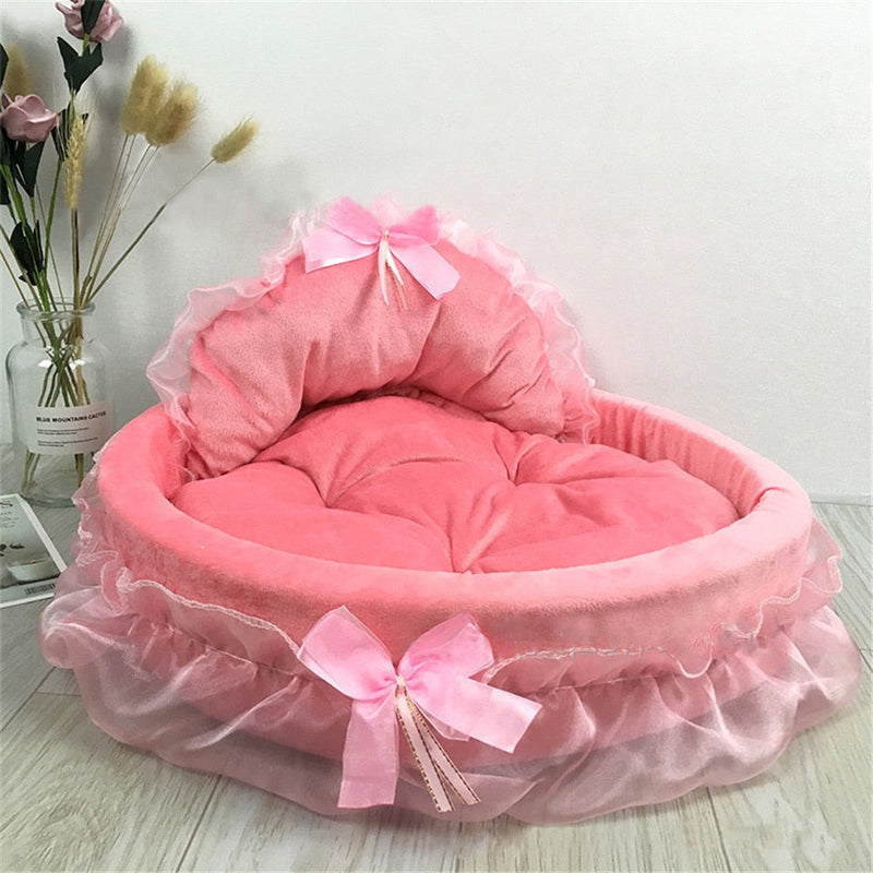 Princess pet bed - bed - bows - dog - kawaii - lace