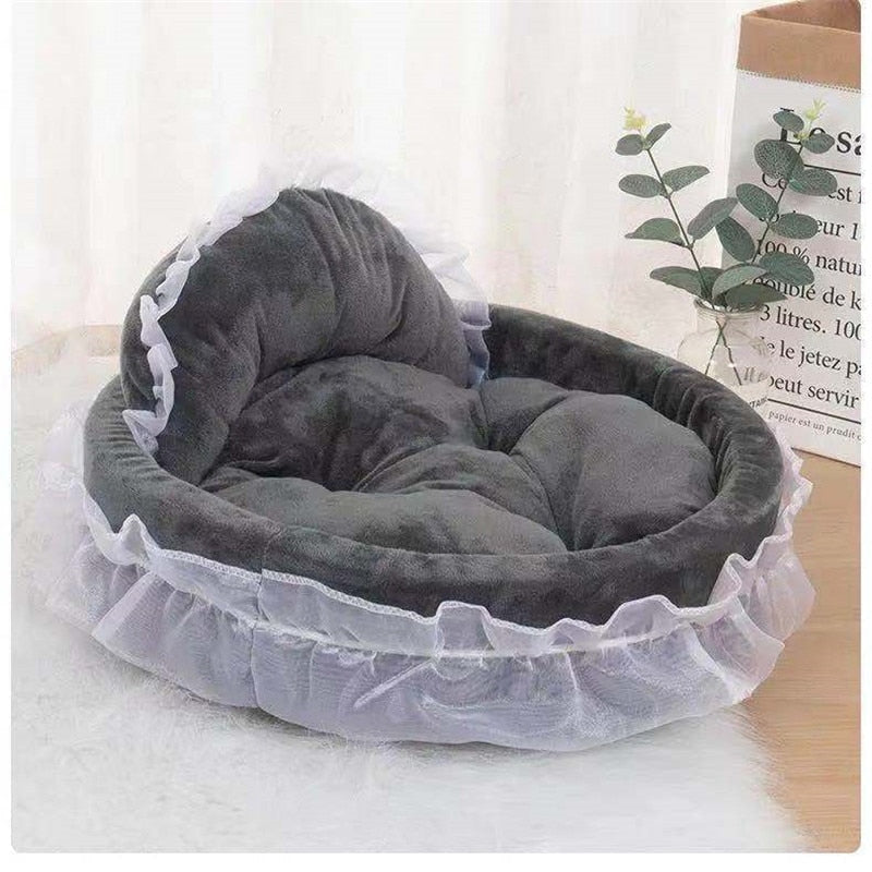 Princess pet bed - bed - bows - dog - kawaii - lace