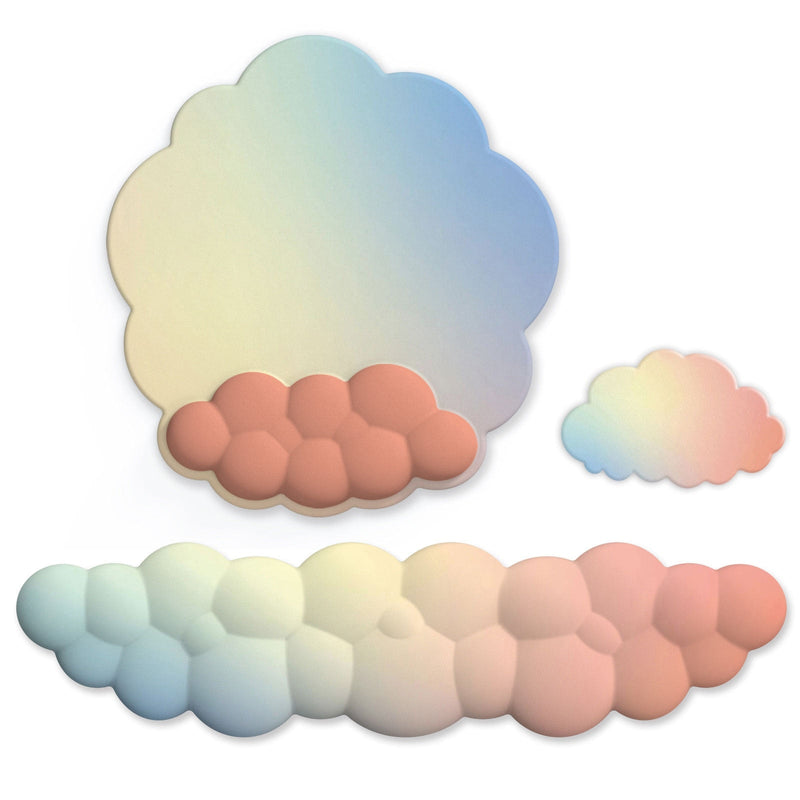 Puffy cloud pastel wrist rest - gaming - kawaii - mouse pad - pastel - wrist rest