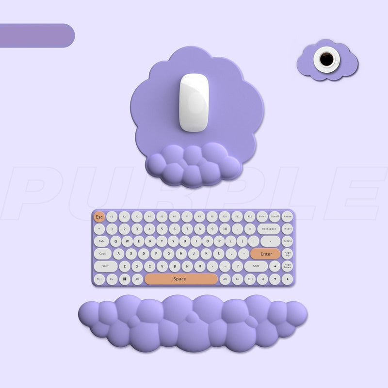 Puffy cloud pastel wrist rest - gaming - kawaii - mouse pad - pastel - wrist rest