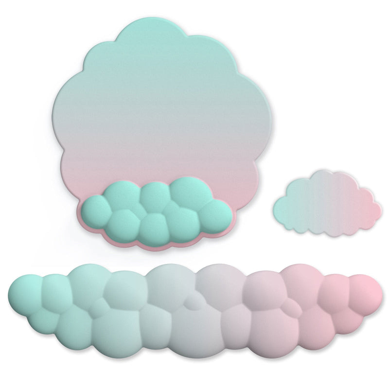 Puffy cloud pastel wrist rest - gaming - kawaii - mouse pad - pastel - wrist rest