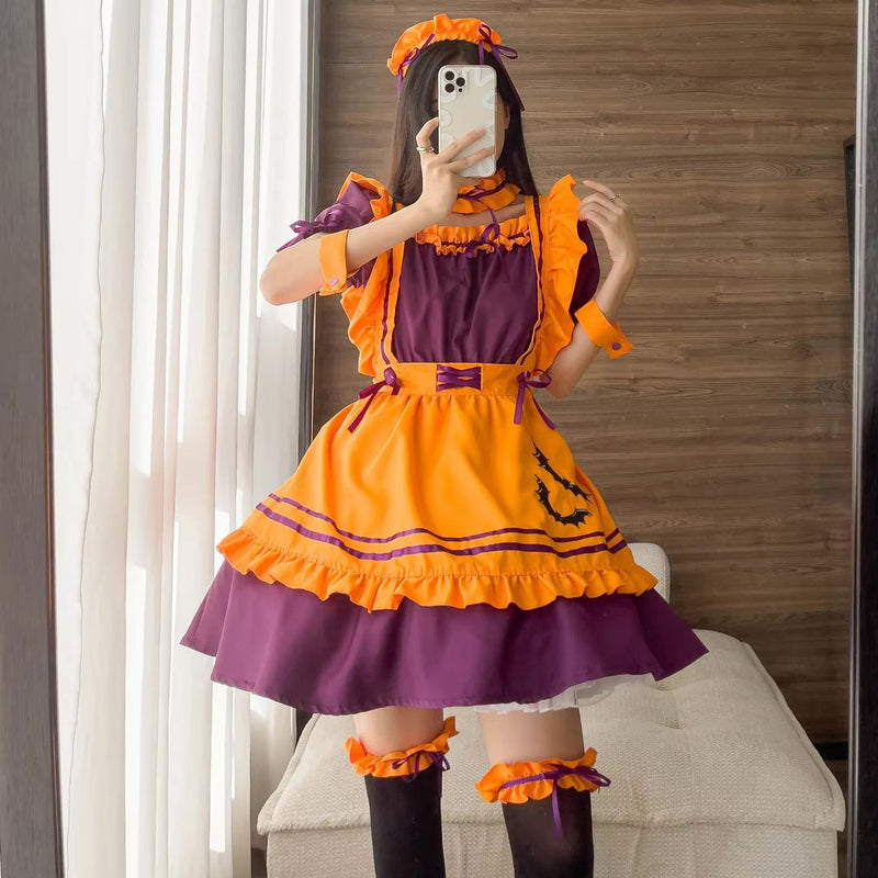 Pumpkin queen maid cosplay dress - bat - bats - cosmetic - cosplay - costume