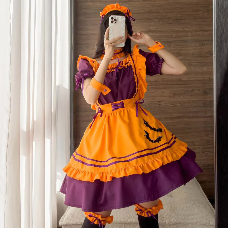 Pumpkin queen maid cosplay dress - bat - bats - cosmetic - cosplay - costume