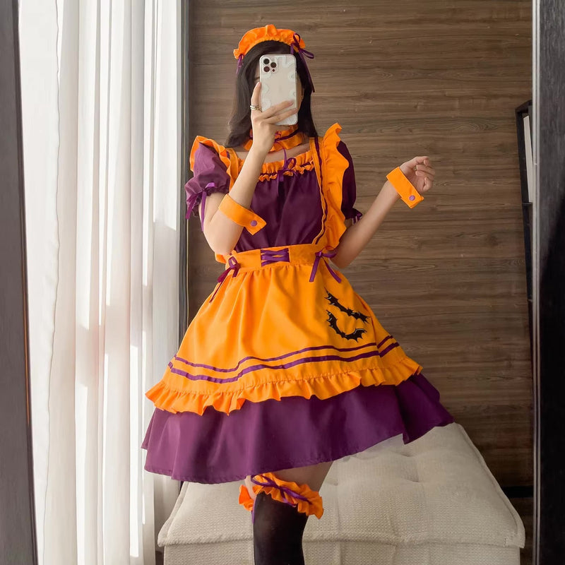 Pumpkin queen maid cosplay dress - bat - bats - cosmetic - cosplay - costume