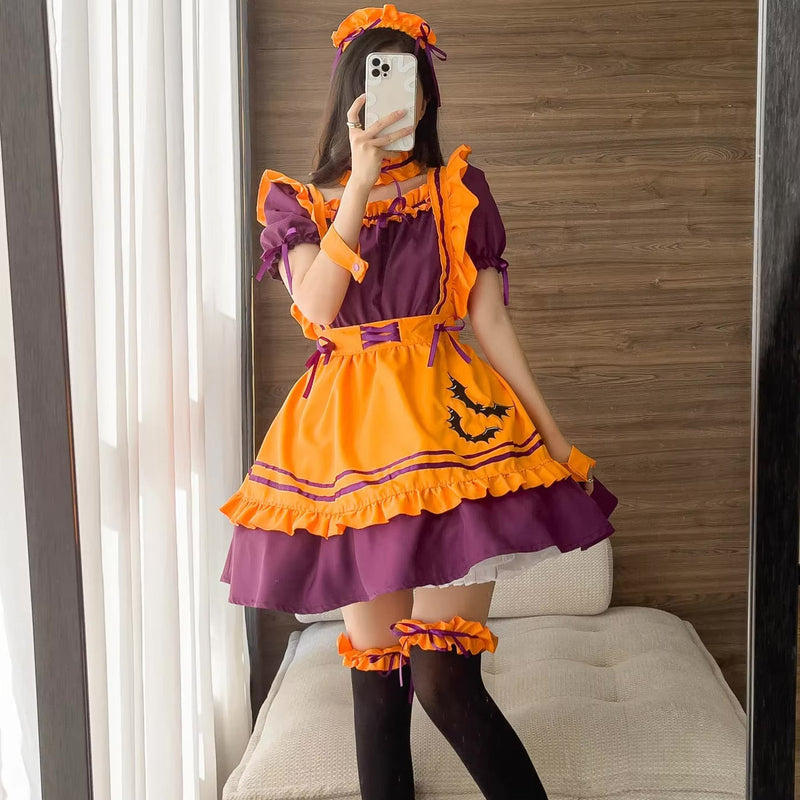 Pumpkin queen maid cosplay dress - bat - bats - cosmetic - cosplay - costume