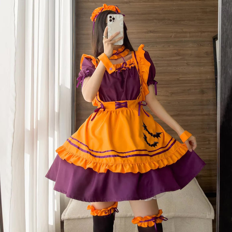 Pumpkin queen maid cosplay dress - bat - bats - cosmetic - cosplay - costume