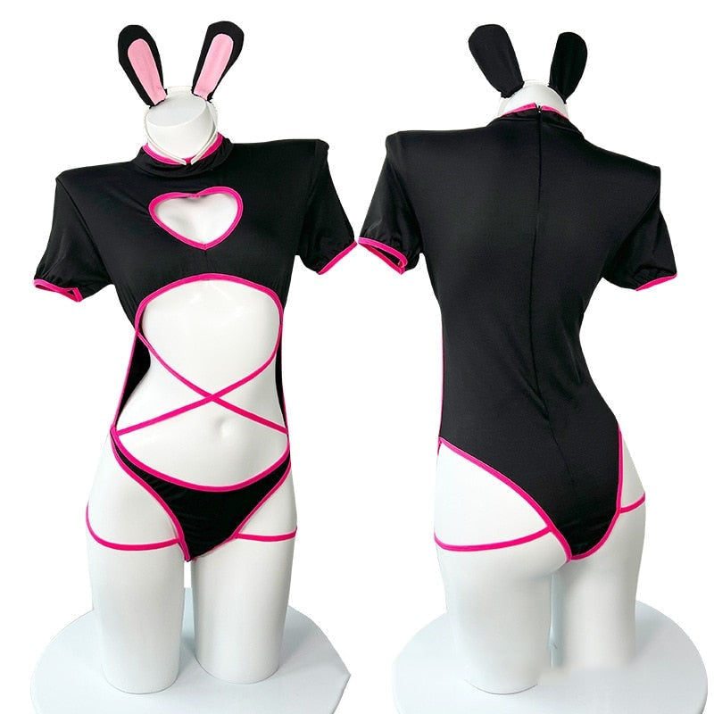 Punk bunny onesie - bodysuit - bodysuits - bunny girl - girls - cosplay