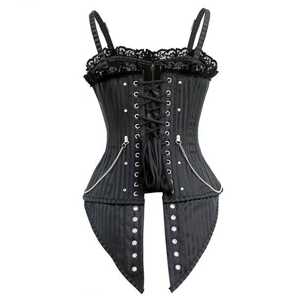 Punk rock corset - buckled - corset - corseted - corsetted - dark fashion