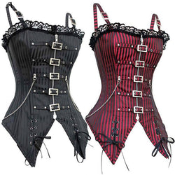 Punk rock corset - buckled - corset - corseted - corsetted - dark fashion