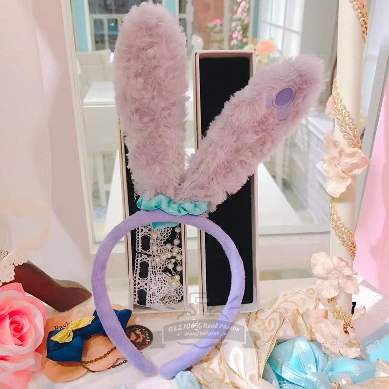 Purple bunny ear headband - bear plush - bunnies - bunny ear - ears - rabbit