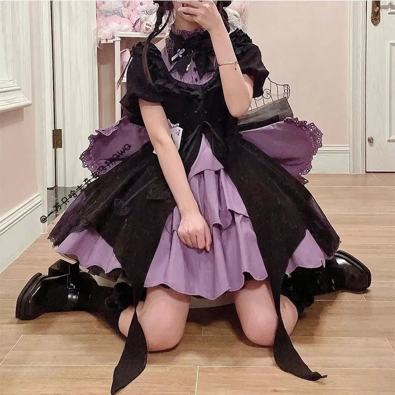 Purple Spade Halloween Gothic Cosplay Dress | Kawaii Babe S Purple Spade Halloween Gothic Cosplay Dress | Kawaii Babe S