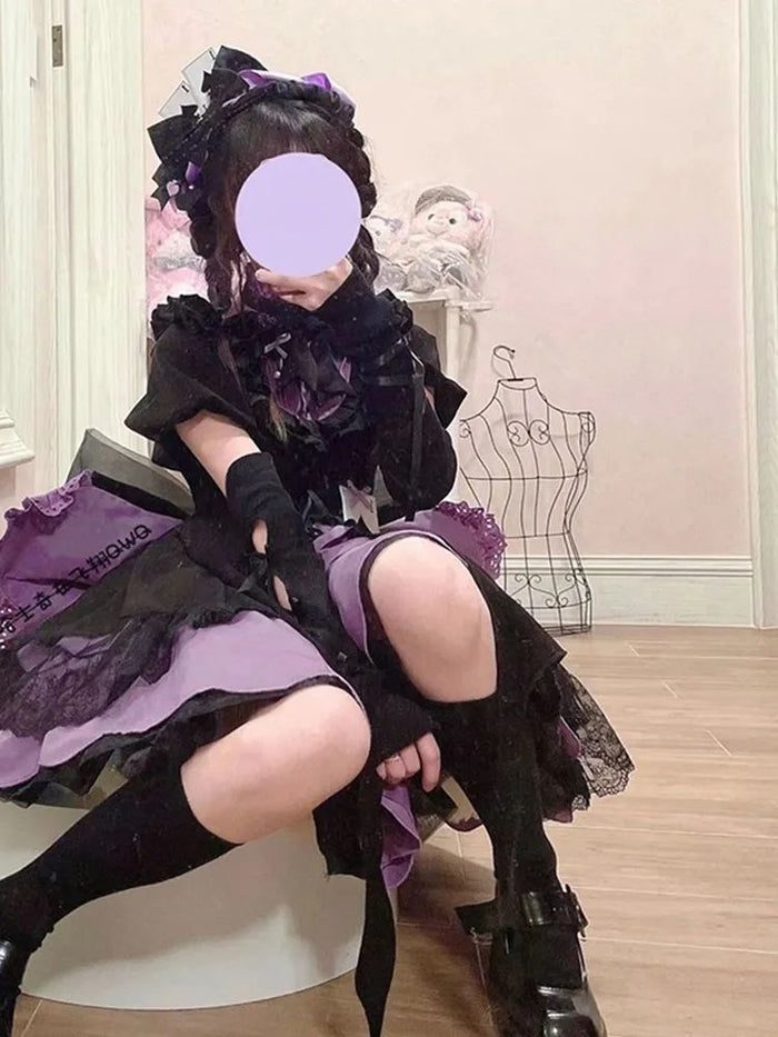 Purple Spade Halloween Gothic Cosplay Dress