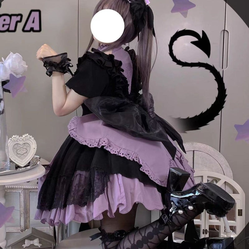 Purple Spade Halloween Gothic Cosplay Dress | Kawaii Babe S Purple Spade Halloween Gothic Cosplay Dress | Kawaii Babe S