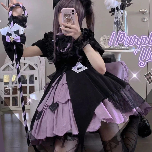 Purple spade lolita dress - goth dress - girl - jsk - lolita