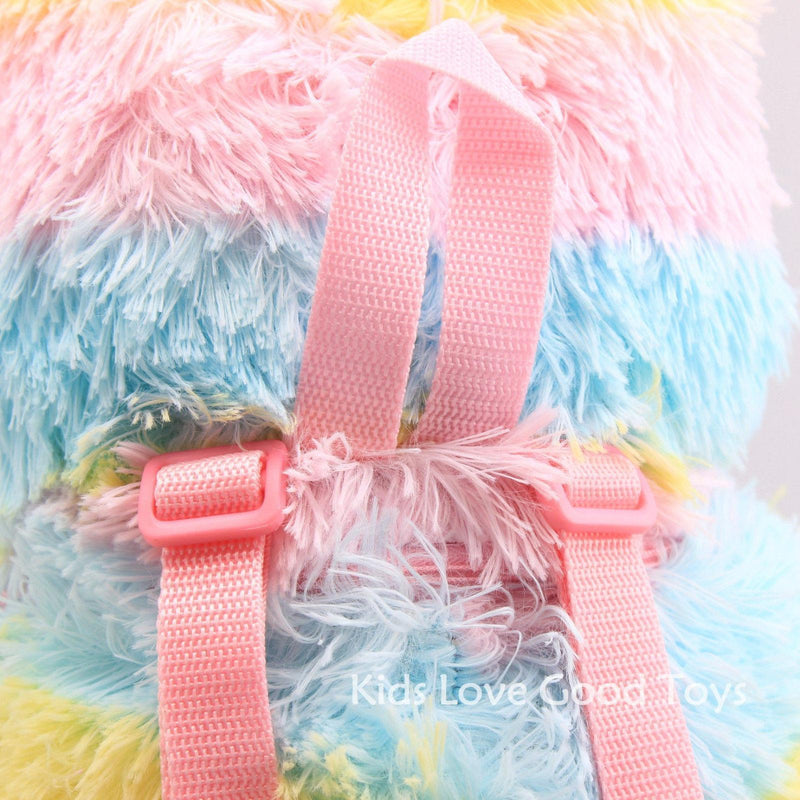 Kawaii Rainbow Alpaca Backpack Alpacasso Plush Toy