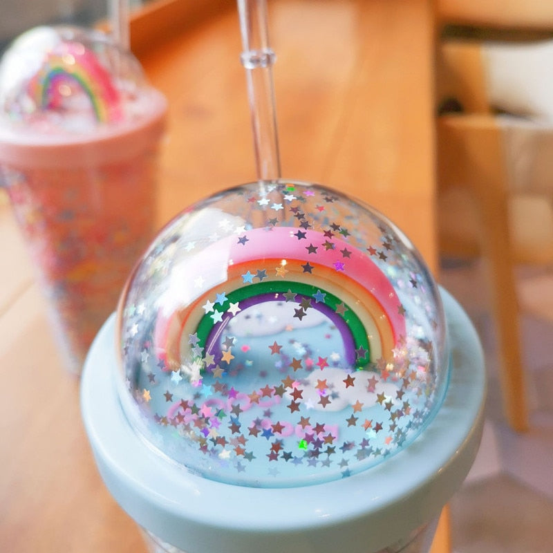 Rainbow sprinkles water bottle - cup - cups - drinkware - kawaii - mug