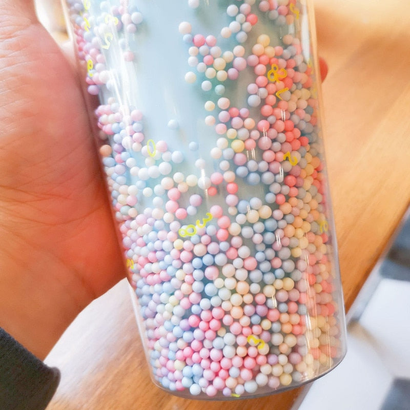 Rainbow sprinkles water bottle - cup - cups - drinkware - kawaii - mug