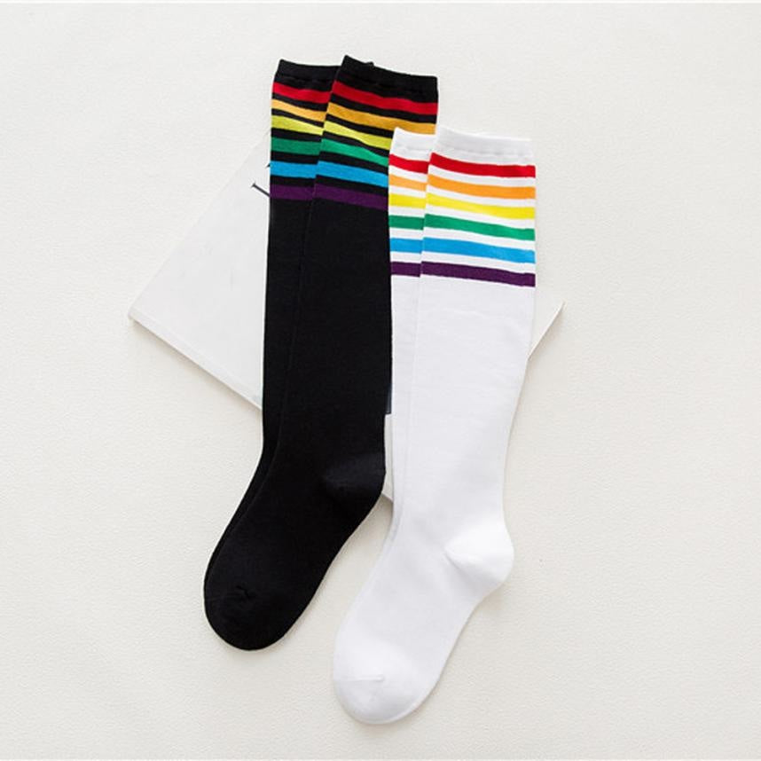 Rainbow Striped Knee Socks Gay Pride Parade Japan | Kawaii Babe