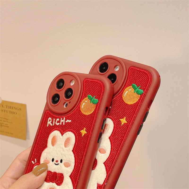 Red Bunny iPhone Case - apple phone, baby bun, bunnies, bunny, bunny rabbits DDLG Playground